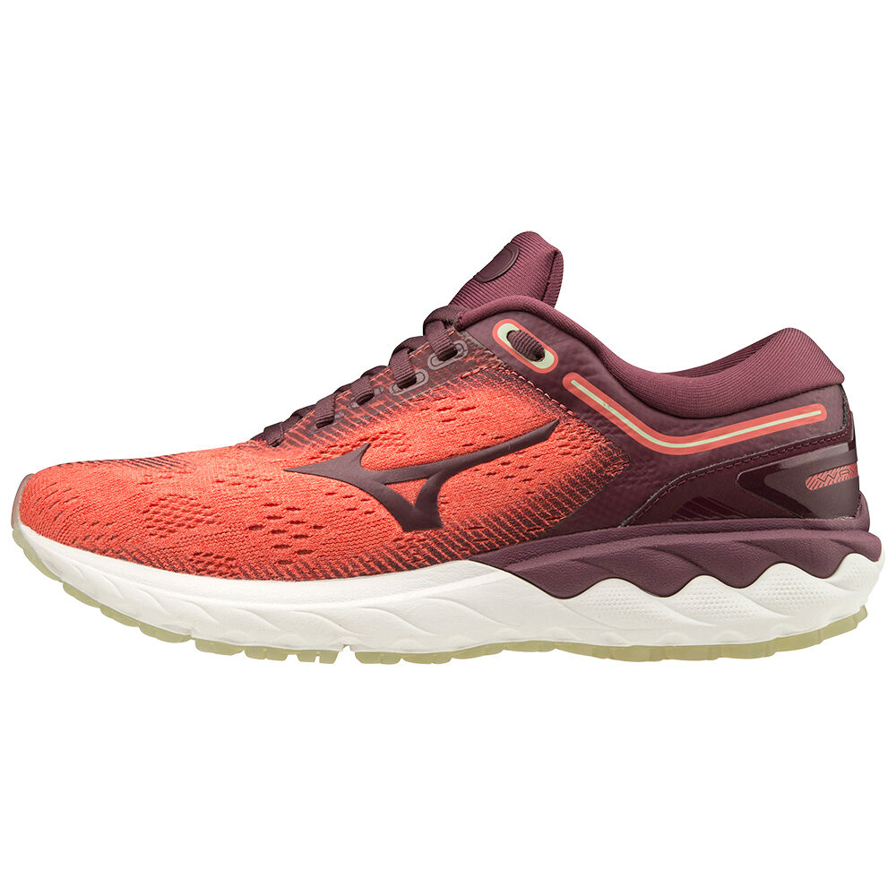 Womens Mizuno Wave Skyrise Running Shoes Orange/Burgundy Philippines (CBSOND902)